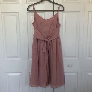 Light Pink Calf-Length Dress